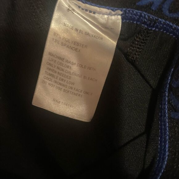 Reebok Men’s Compression Play Dry Pants. Black / Blue Trim . Men’s M - Picture 5 of 7